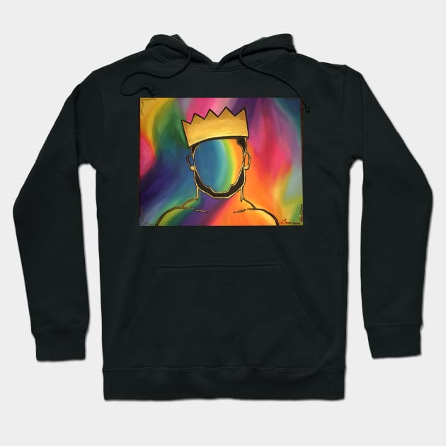 King (black, rainbow, God-fearing) Hoodie by Hobosart